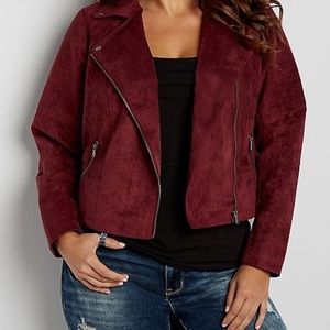 Maurices Red Faux Suede Jacket